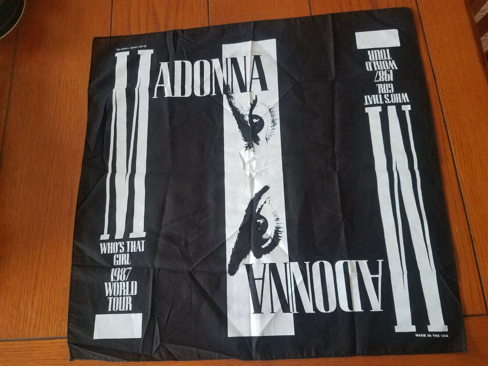 Madonna Who's That Girl Tour 1987 Scarf/bandana -free Shipping