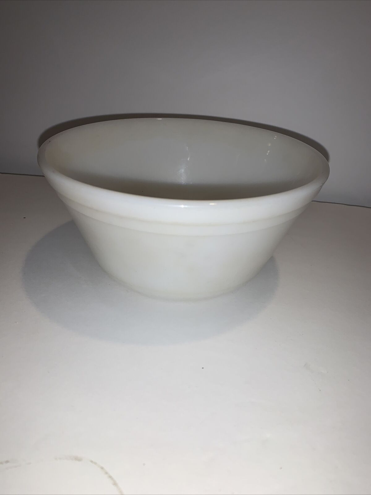 Vintage Federal Milk Glass Bowl  6" Across & 3" Tall Mixing